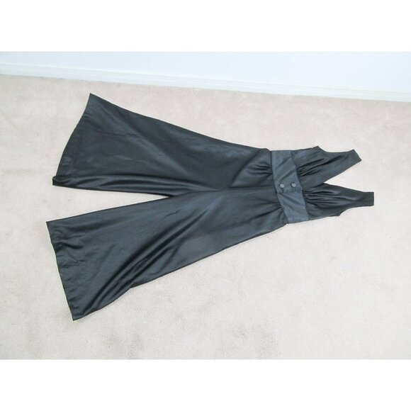 1960s Black jumpsuit with palazzo wide trouser legs, custom made - Picture 2 of 7
